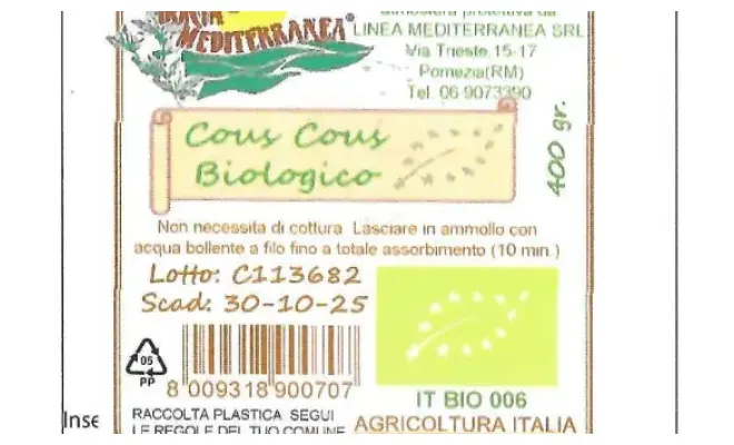 Confezione di Cous Cous biologico