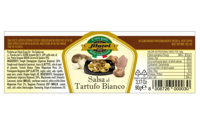 Confezione di SALSA AL TARTUFO BIANCO