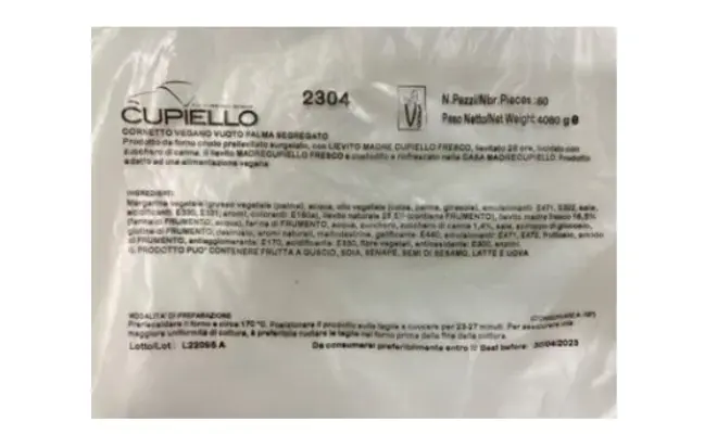 Confezione di 2304 CORNETTO CURVO MADRE PLANT BASED VUOTO PALMA SEGREGATO - RSP