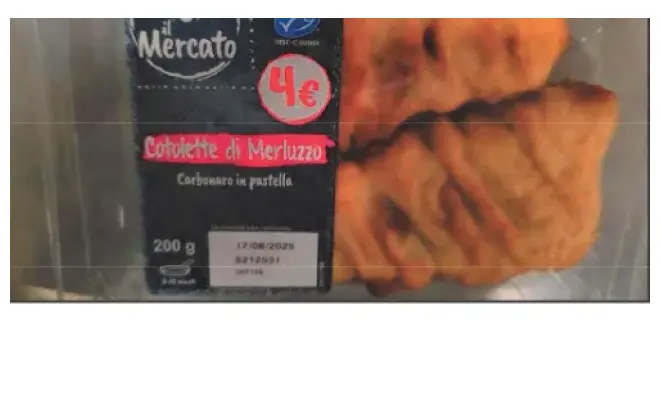 Confezione di cotolette di merluzzo carbonaro in pastella