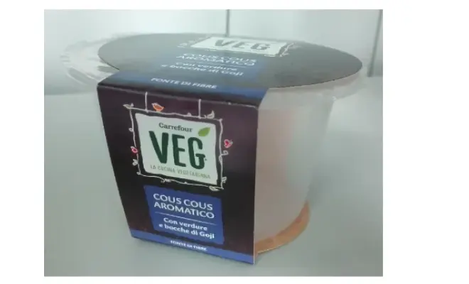 Confezione di Cous cous aromatico con verdure e bacche di goji