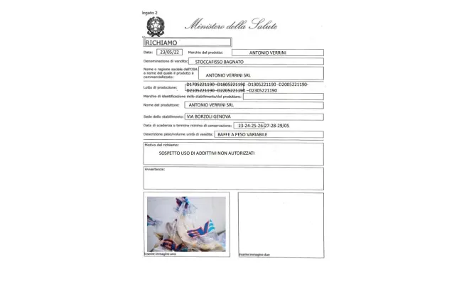 Confezione di stoccafisso reidratato