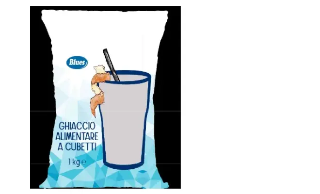 Confezione di Ghiaccio alimentare a cubetti 1Kg