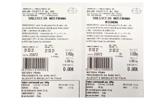 Confezione di VASCHETTA ATM, SALSICCIA PICCANTE VASCHETTA ATM, SALSICCIA PASTA ATM