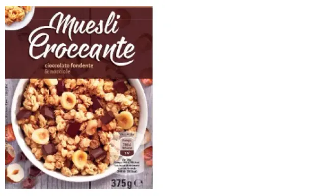 Confezione di MUESLI CROCCANTE CIOCCOLATO FONDENTE E NOCCIOLE