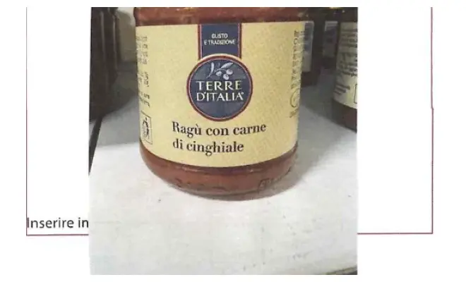 Confezione di Ragù con carne di cinghiale