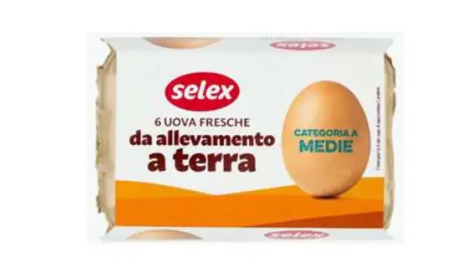 Confezione di Uova di cat. A medie da allevamento a terra Selex