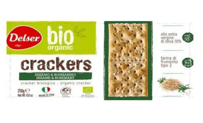 Confezione di BIOCRACKER AL SESAMO E ROSMARINO