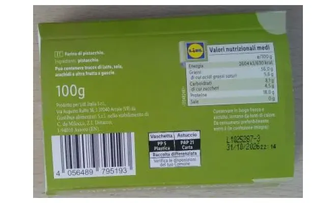 Confezione di Farina di Pistacchio
