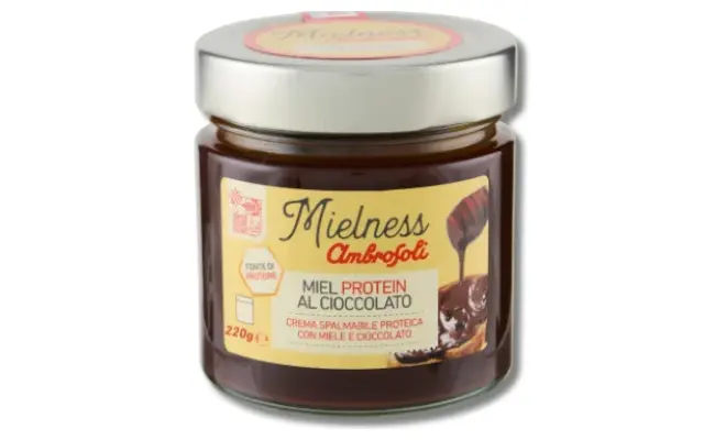 Confezione di MIELNESS MIELPROTEIN AL CIOCCOLATO GR 200