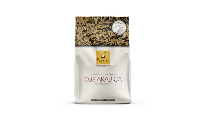 Confezione di CAFFE' MACINATO FRESCO 100% ARABICA GR.180