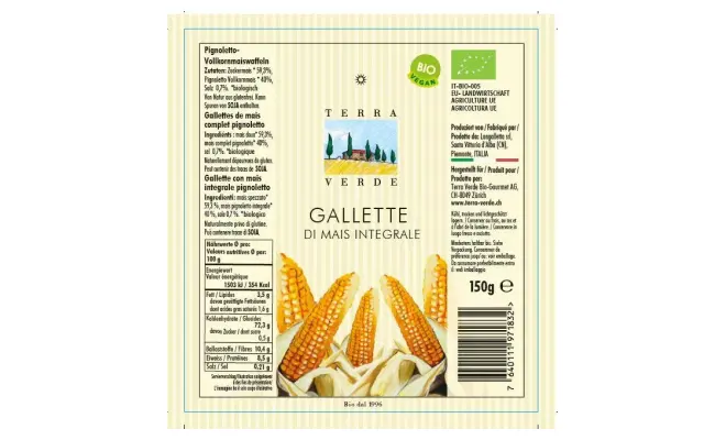 Confezione di Gallette di mais integrale