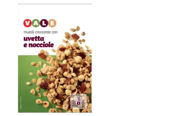 Confezione di MUESLI UVETTA NOCCIOLE 1000