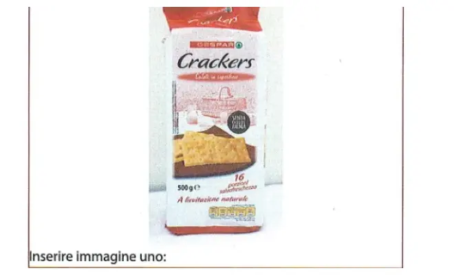 Confezione di CRACKER SALATO IN SUPERFICIE 500gr