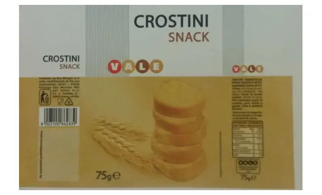Confezione di Crostini snack