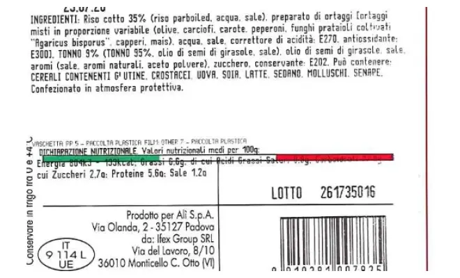 Confezione di INSALATA DI RISO CON TONNO