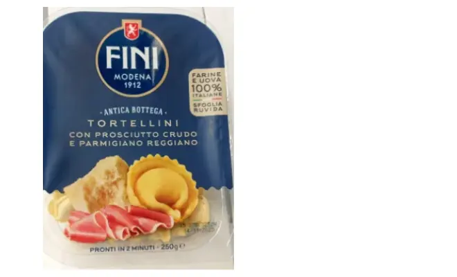 Confezione di TORTELLINI PROSCIUTTO CRUDO E PARMIGIANO REGGIANO 250G