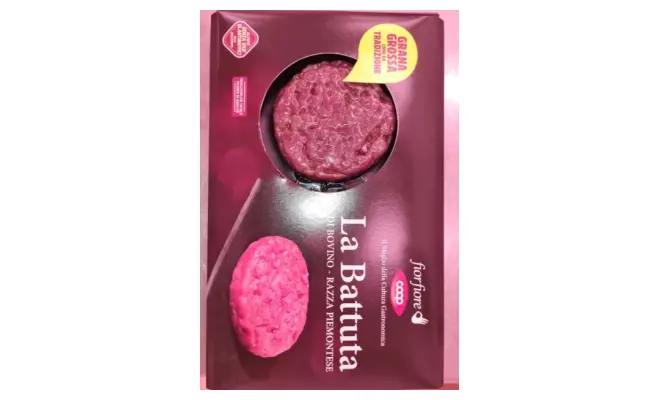 Confezione di BATTUTA DI BOVINO RAZZA PIEMONTESE FIOR FIORE COOP