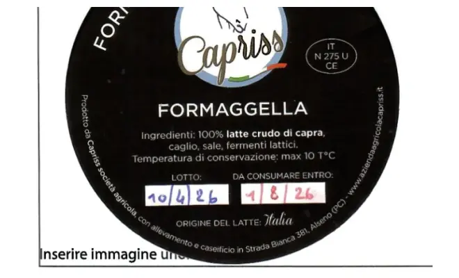 Confezione di Formaggella