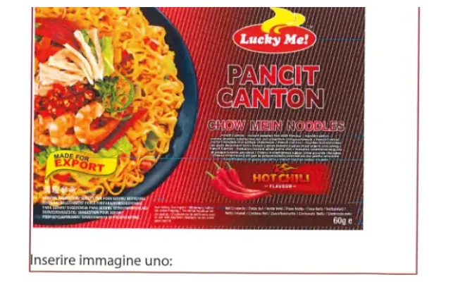 Confezione di Lucky Me Instant Noodles Hot Chili Flavor 60 g