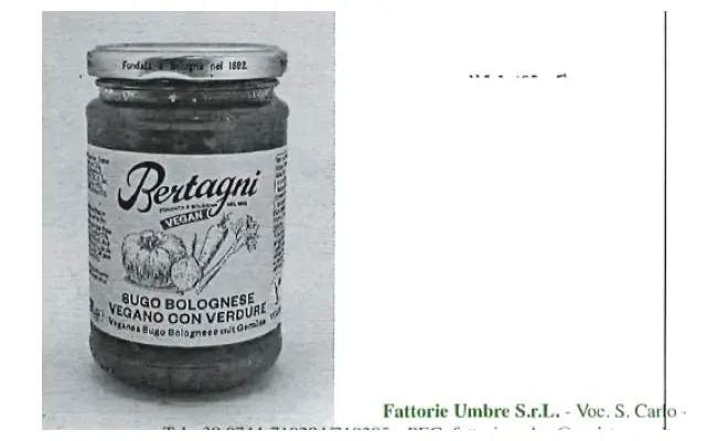 Confezione di Sugo bolognese vegano con verdure