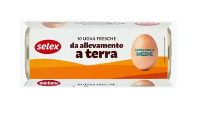 Confezione di Uova di cat. A medie da allevamento a terra Selex
