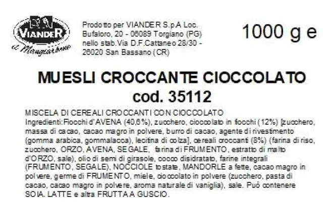 Confezione di MUESLI CIOCCOLATO