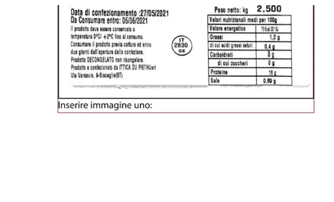 Confezione di Trancio di tonno a pinne gialle decongelato con acqua aggiunta