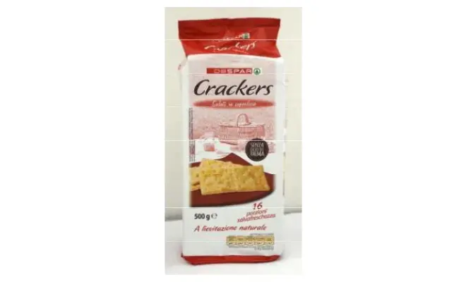 Confezione di CRACKER SALATO IN SUPERFICIE 500gr