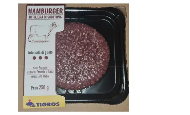Confezione di Hamburger di filiera di scottona