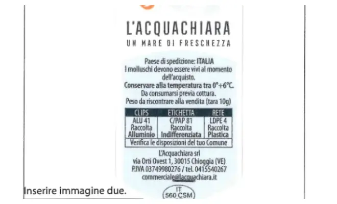 Confezione di Mitilo