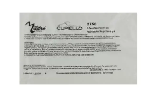 Confezione di 2750 GRANCORNETTO CUORdiMADRE CURVO TROPPOFARCITO CREMA RSPO SG 36 PZ