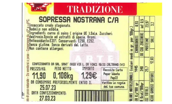 Confezione di SOPRESSA NOSTRANA C/A