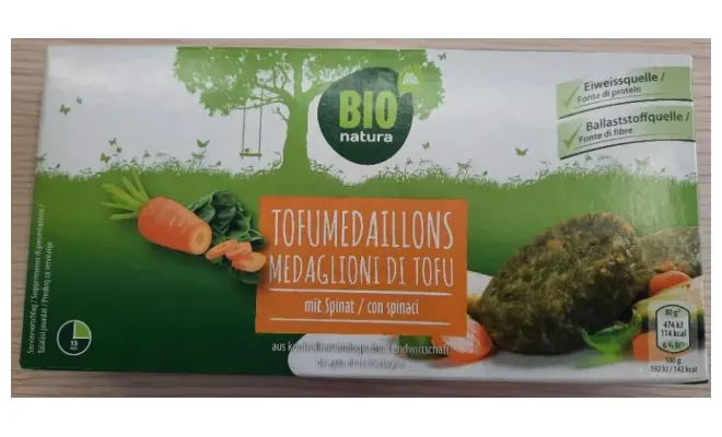 Confezione di BIO TOFU MEDALLIONS MIT SPINAT