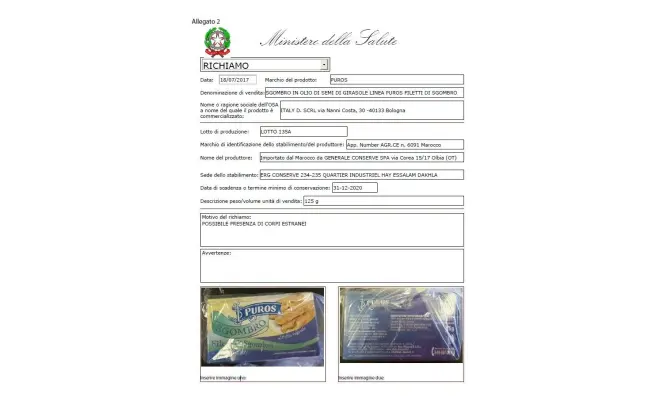 Confezione di SGOMBRO IN OLIO DI SEMI DI GIRASOLE LINEA PUROS FILETTI DI SGOMBRO