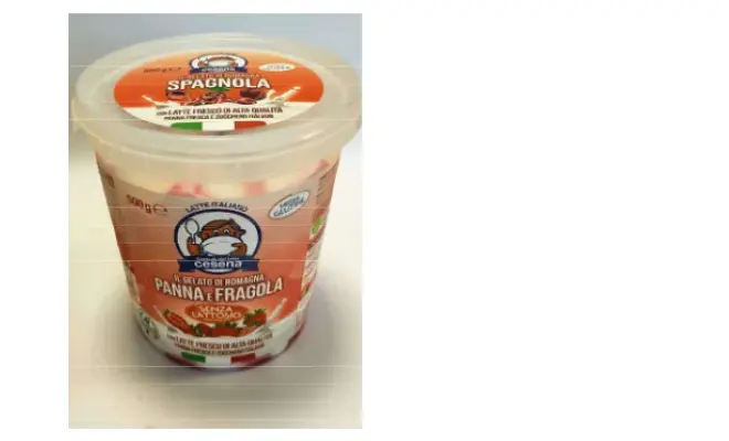 Confezione di Il Gelato di Romagna gusto ¿Spagnola¿ (Gelato alla panna variegato con amarene) Barattolo da 500 gr.