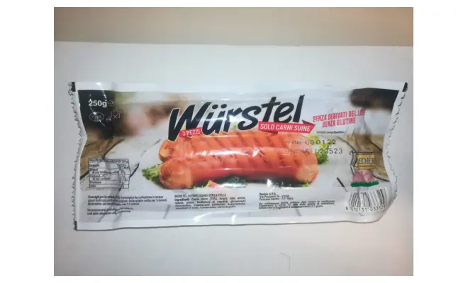 Confezione di WURSTEL DI PURO SUINO BECHER 3 PZ 250 g