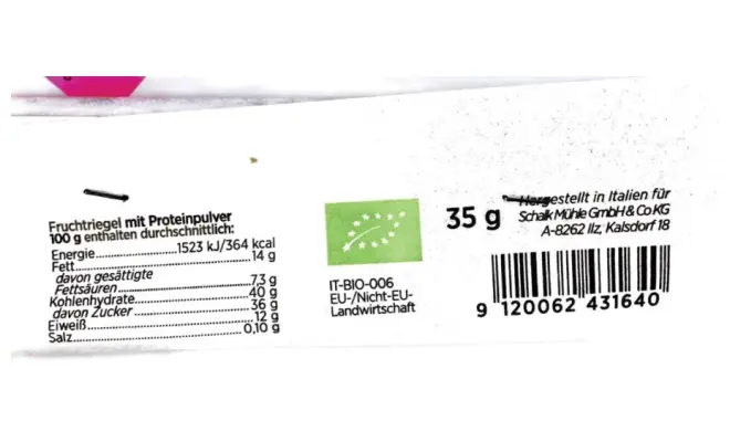 Confezione di PROTEIN RIEGEL LEIN SAMEN