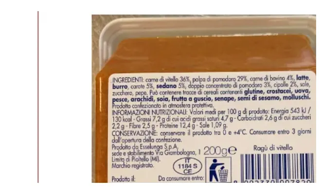 Confezione di RAGU¿ DI VITELLO TOP