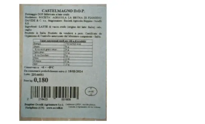 Confezione di CASTELMAGNO DOP
