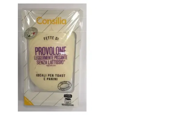 Confezione di PROVOLONE LEGGERMENTE PICCANTE SENZA LATTOSIO 140 gr