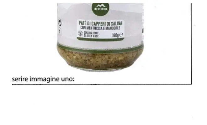 Confezione di Paté di capperi di salina con mentuccia e mandorle