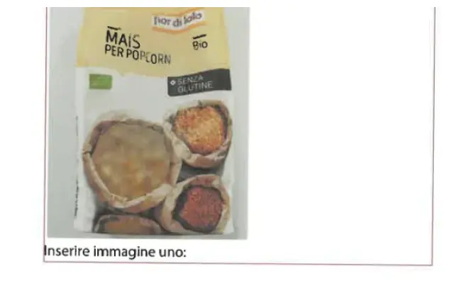 Confezione di MAIS PER POP CORN
