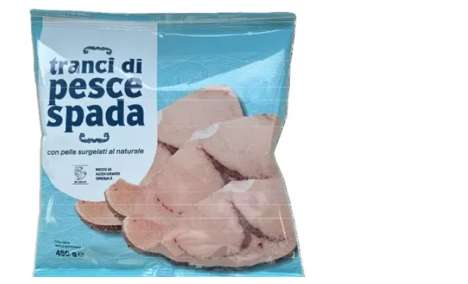 Confezione di Tranci di Pesce Spada surgelati 450 g