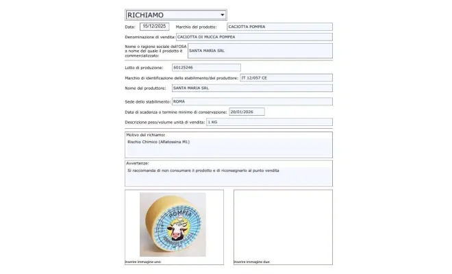 Confezione di CACIOTTA DI MUCCA POMPEA