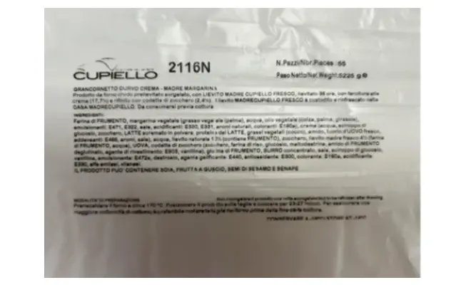 Confezione di 2116/N GRANCORNETTO CURVO CREMA RSPO SG 55pz