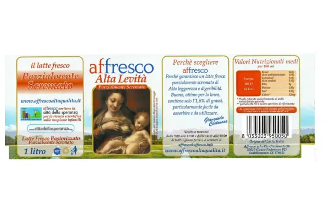 Confezione di LATTE FRESCO PASTORIZZATO PARZIALMENTE SCREMATO