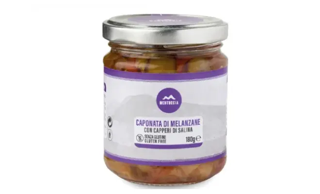 Confezione di Caponata di melanzane con capperi di salina