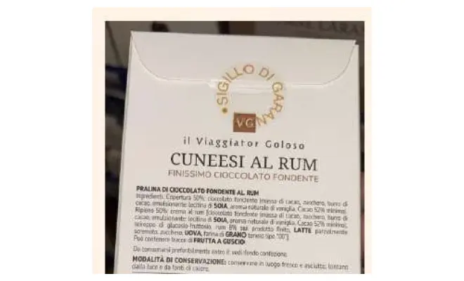 Confezione di CUNEESI AL RUM - FINISSIMO CIOCCOLATO FONDENTE