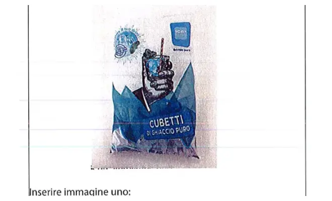 Confezione di Ghiaccio Alimentare